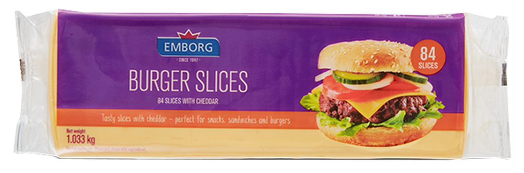 Emborg Burger Slices Coloured 1.033kg (84s)