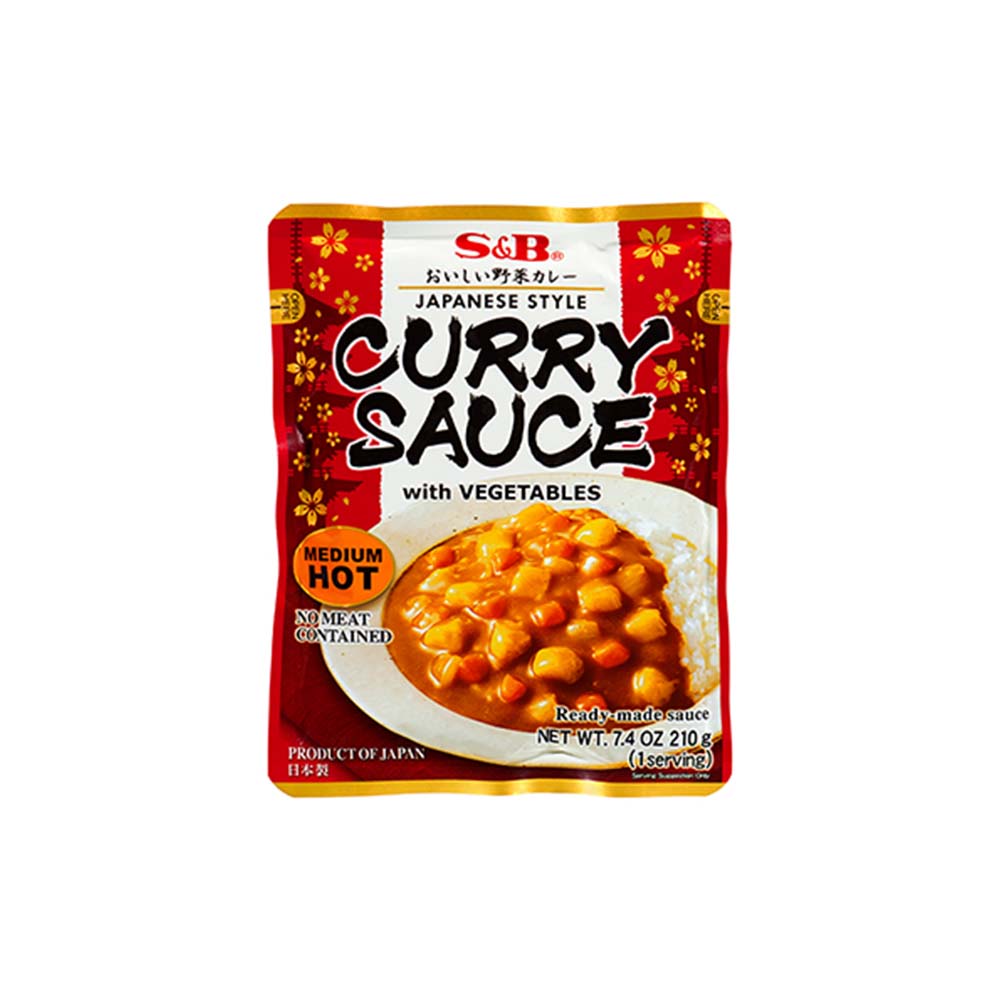 S&B Curry Sauce with Vegetables Medium Hot 210g