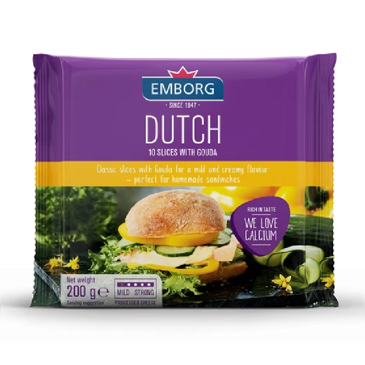 Emborg Sliced Cheese (Dutch) 200g