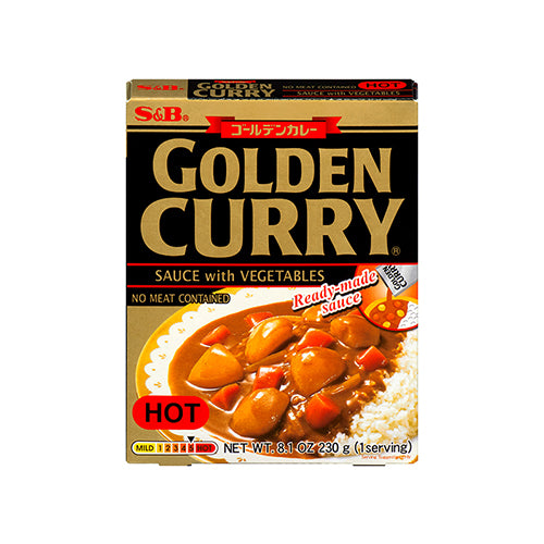 S&B Golden Curry Sauce with Vegetables Hot 230g